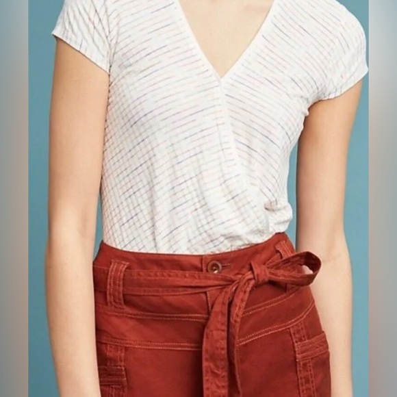 Maeve short sleeve wrap top by Anthropologie - Picture 3 of 10